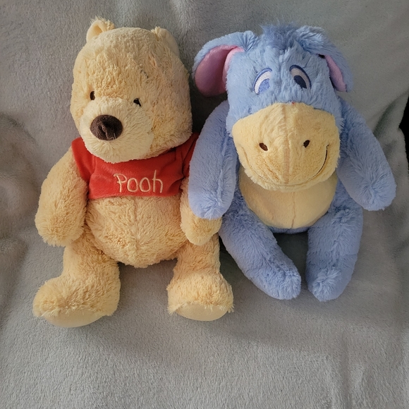 Winnie The Pooh and Eeyore Classic by Disney Plush Stuffed Animals Pair - Picture 1 of 9